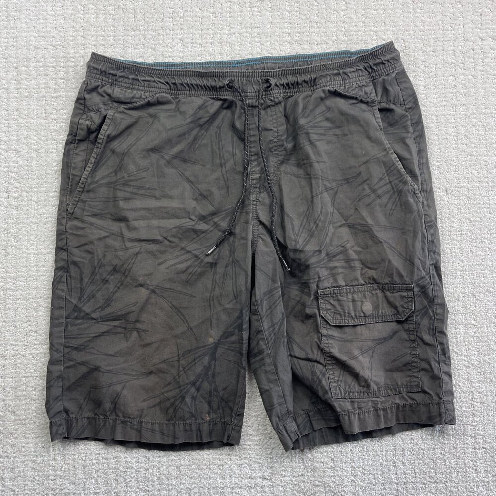 Y2K Tony Hawk Board Short Men L Black / Grey Geometric Print Surf Beach  Read